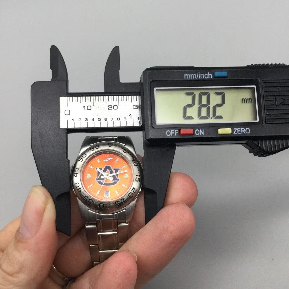 Sun Time Womens Watch 28mm Auburn University Auburn Tigers Date New Battery 7.5
